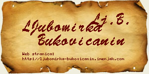 LJubomirka Bukovičanin vizit kartica